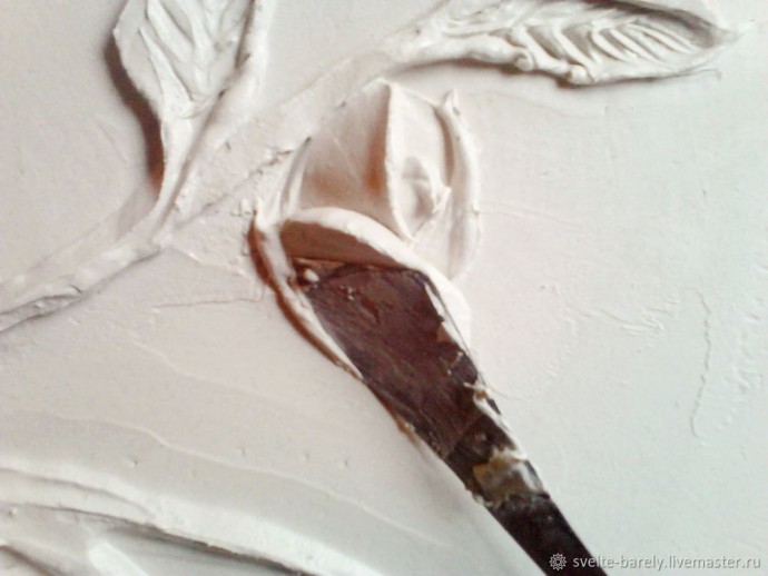 Создаем веточку розы из шпатлевки: часть 3