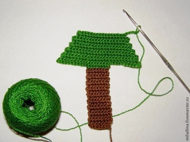 ​Вязаная закладка для книги "Новогодняя ёлка"