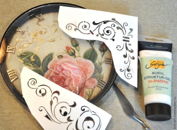 Декорирование часов с необычным стерео-эффектом: часть 6