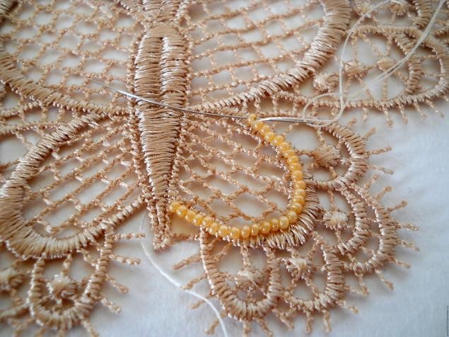 Колье "Кружевная бабочка": мастер-класс, часть 2