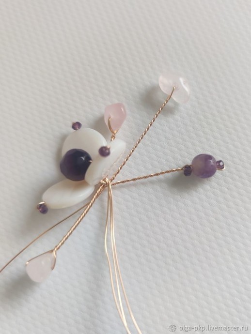 Делаем красивую шпильку для волос: часть 3