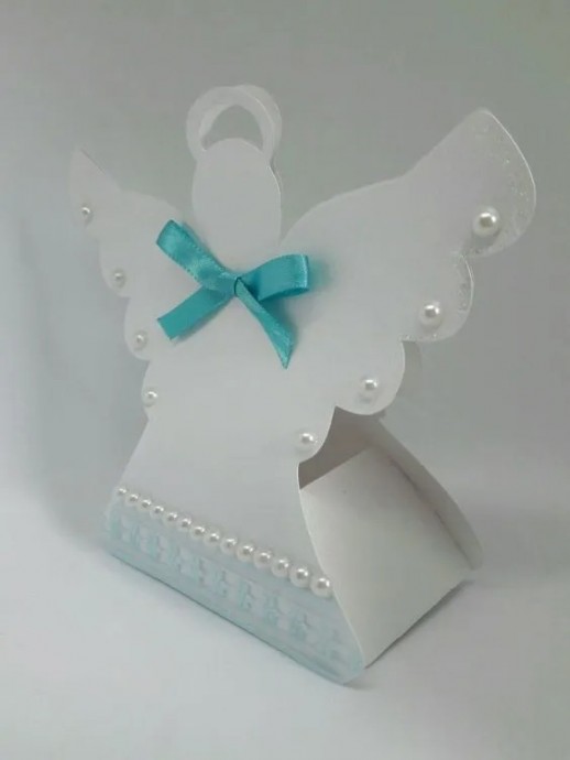 Упаковка для бонбоньерки на крестины или Рождество Упаковка для бонбоньерки на крестины или Рождество