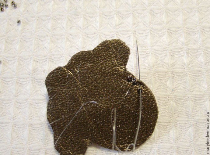 ​Создаем нежный кулон "English rose": часть 4