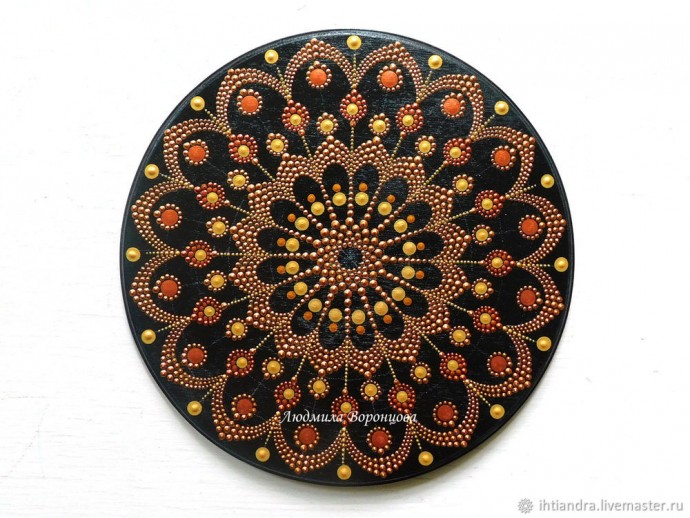 Роспись красочного панно в технике Dot-art без использования дотсов: часть 3