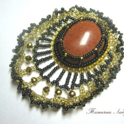 ​Мастер-класс по созданию кулона с бисерным кружевом сарагуро: часть 2