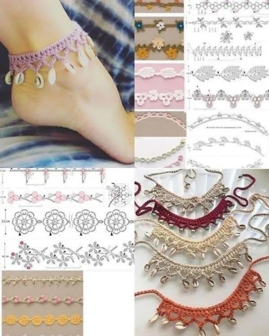 Браслеты и митенки крючком