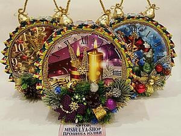 Делаем композицию "Будильник" из конфет и жестяной банки для печенья