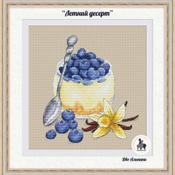 ​Десерт с черникой