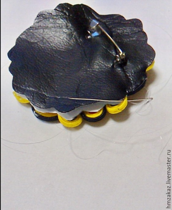 Сутажная брошь по мотивам русских узоров и орнаментов: часть 5