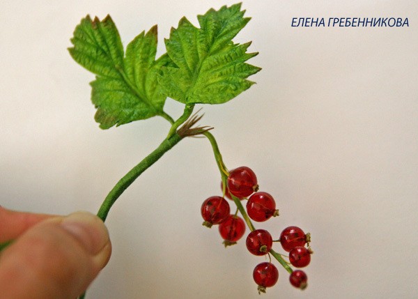 ​Красная смородина из эпоксидной смолы: часть 5