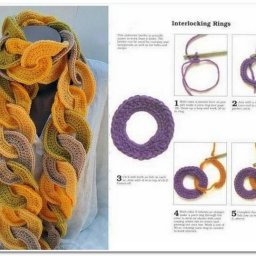 ​Вязаные шарфики