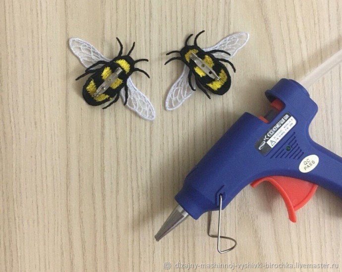 Вышивка и изготовление броши "Пчела" в технике Fsl