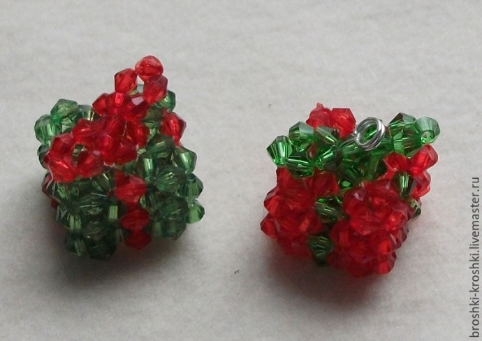 ​Плетём из бисера симпатичные новогодние сувениры: часть 2