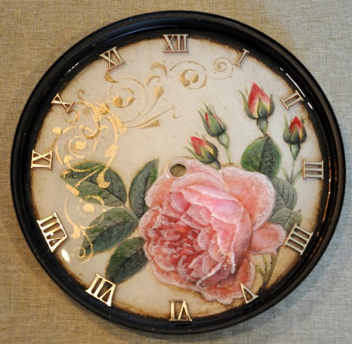 Декорирование часов с необычным стерео-эффектом: часть 5