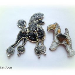 Создаем брошь собачку из бисера ленивым способом: часть 3