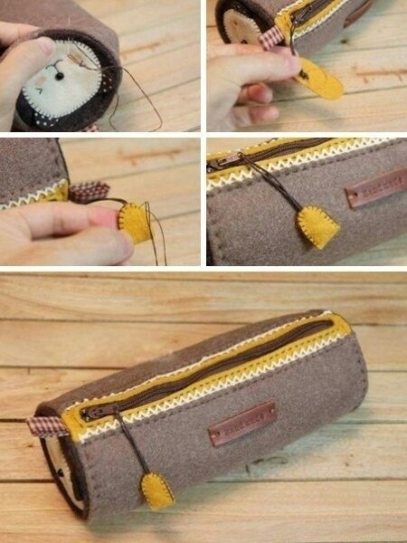 Шьем пенал из фетра