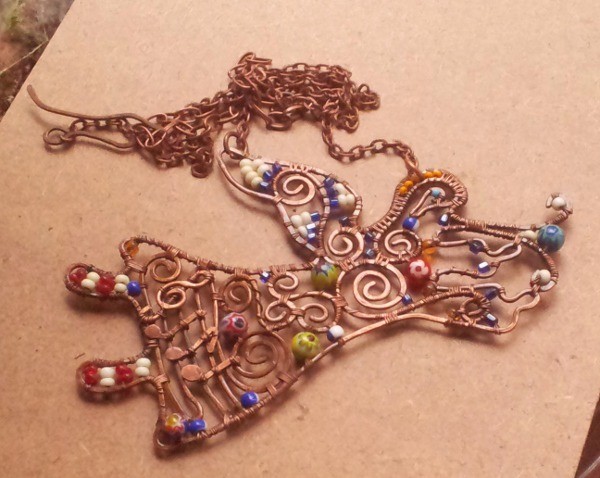 Делаем из медной проволоки ангела с трубой: часть 4