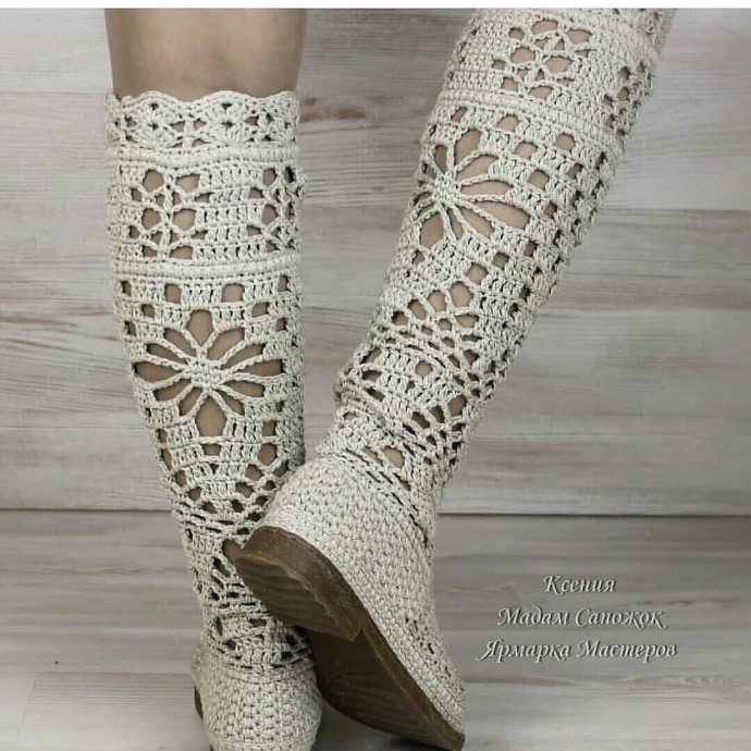 Идеи вязаных сапожек