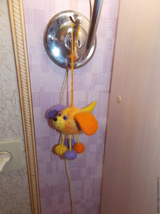 Позитивный пёс Шарик, выполненный в технике сухого и мокрого валяния: часть 5 Позитивный пёс Шарик, выполненный в технике сухого и мокрого валяния: часть 5