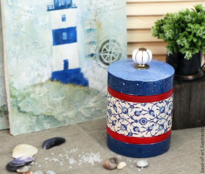 ​Мастер-класс по декупажу баночки "Португалия в сердце"