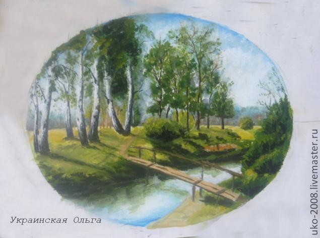 Пейзаж на шкатулке