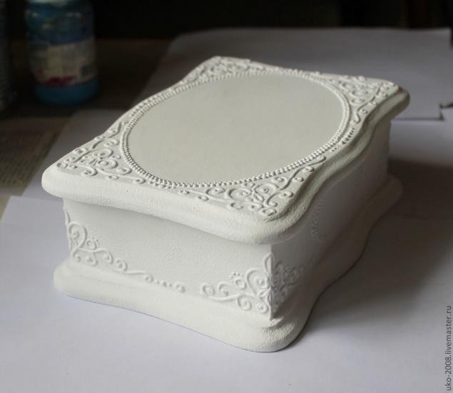 Процесс имитации филиграни и роспись акриловыми красками шкатулки: часть 1