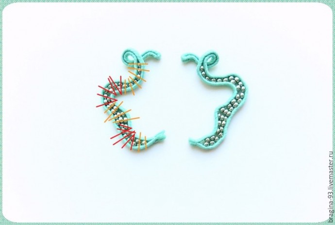 ​Создаем брошь в виде осьминога: часть 2