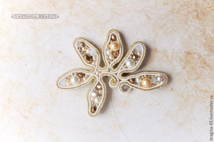 ​Создание сутажной броши "Лавры Афродиты": часть 3