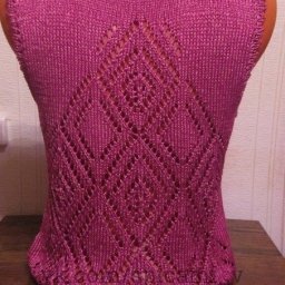 Вязаные летние маечки спицами