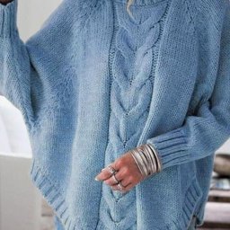 Вяжем пуловер-пончо