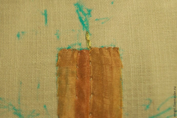 Вышиваем лентами композицию со свечой Вышиваем лентами композицию со свечой