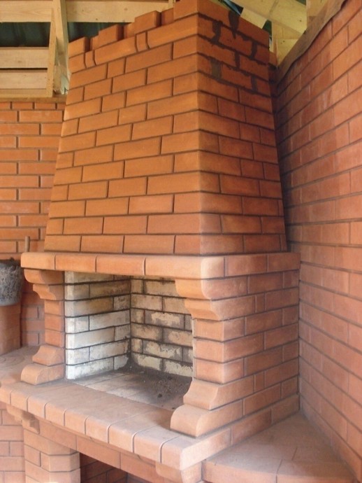 Камин-барбекю и варочная печь из огнеупорных кирпичей: мастер-класс