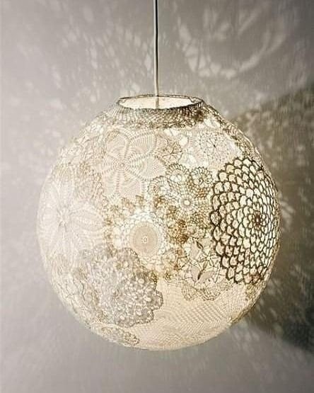 Абажур из кружев