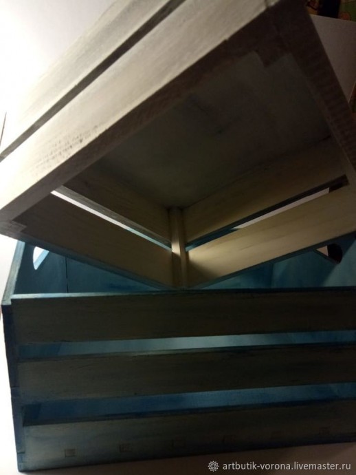 ​Декорируем ящики узором "Геометрия" в технике декупаж: часть 1