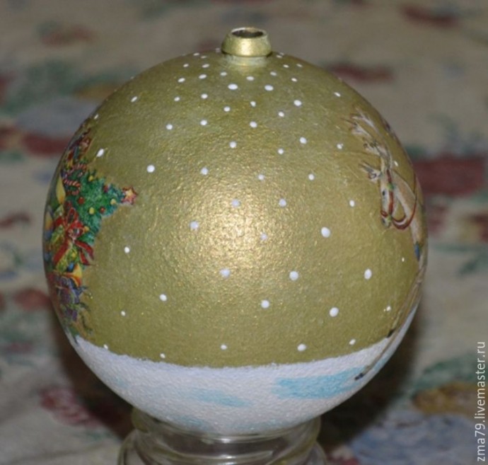 Декорируем новогодний шарик