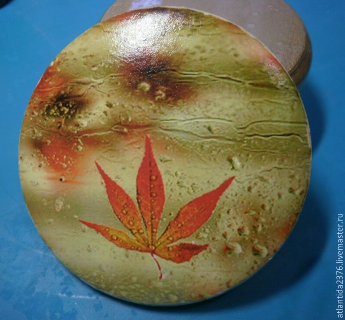 Декорируем шкатулку "Осенний дождь": часть 2