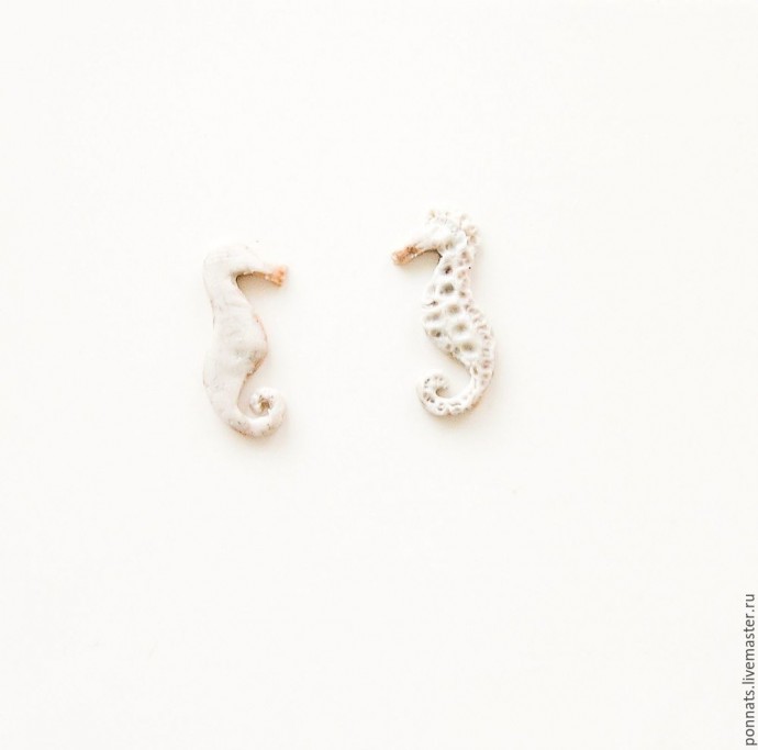 Изготавливаем текстильные серьги с вышивкой и лепкой "Гиппокампус": часть 1 Изготавливаем текстильные серьги с вышивкой и лепкой "Гиппокампус": часть 1