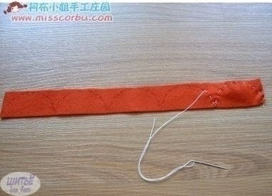 ​Объёмный цветок из ткани