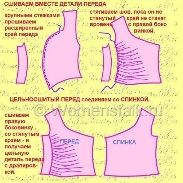 ​Шьем стильный асимметричный топ