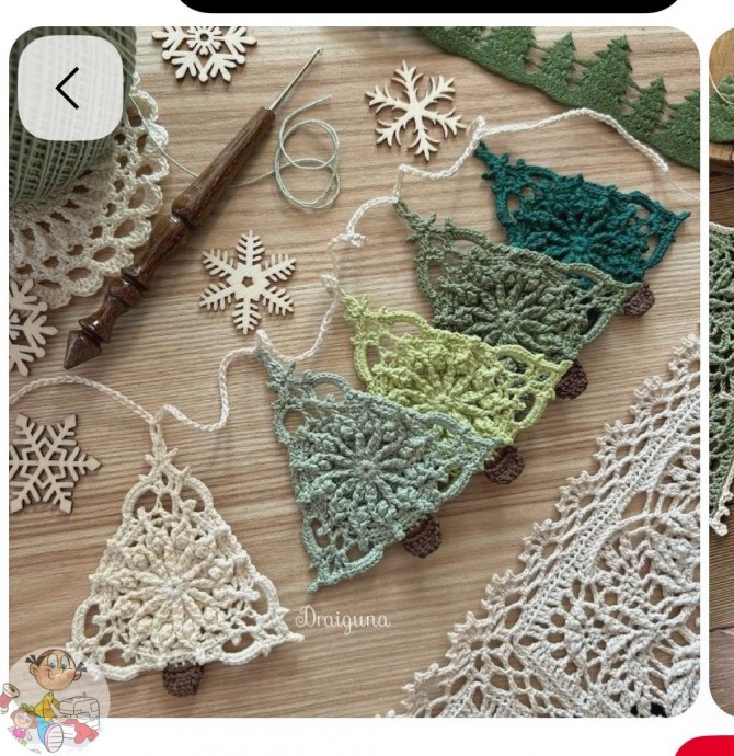 ​Вяжем ёлочки крючком