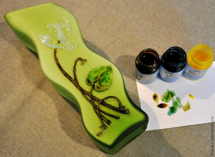 ​Декорирование вазы в стиле модерн: часть 2