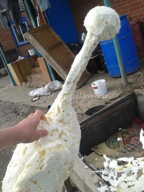 ​Аист из пластиковых бутылок: мастер-класс, часть 1