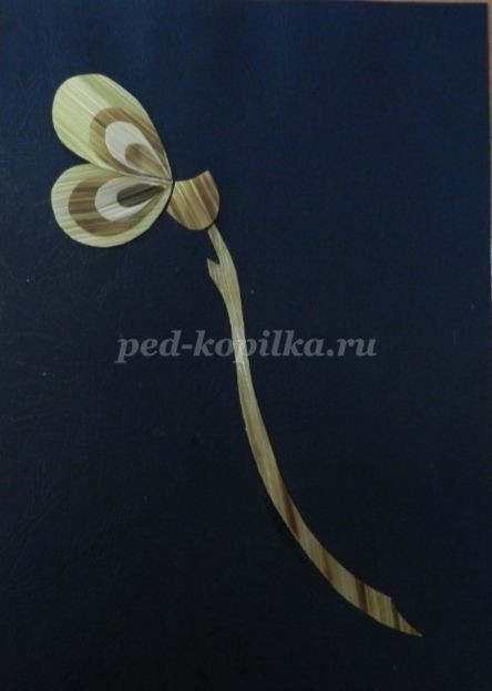 Цветочное панно из соломки: часть 2