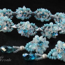 Плетем серьги-гвоздики "Лотос": часть 1