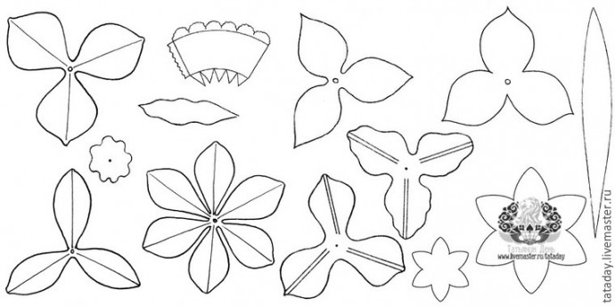 Делаем брошь из кожи "Прекрасный букет" с нарциссом и гиацинтом: часть 1 Делаем брошь из кожи "Прекрасный букет" с нарциссом и гиацинтом: часть 1