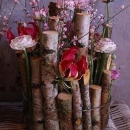 ​Идеи композиций с поленьями