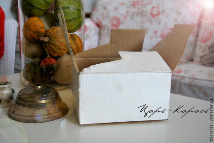 Кашпо в стиле рустик из старой коробки: часть 1 Кашпо в стиле рустик из старой коробки: часть 1