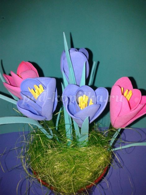 Крокусы из фоамирана: часть 2