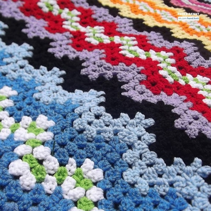 Вяжем интересный плед