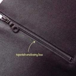 Втачивание молнии с открытыми зубчиками